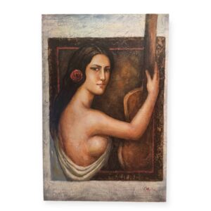ΠΙΝΑΚΑΣ ΓΥΝΑΙΚΑ ΜΕ ΚΙΘΑΡΑ