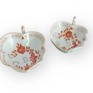 MEISSEN LEAF DISHES INDIAN RED
